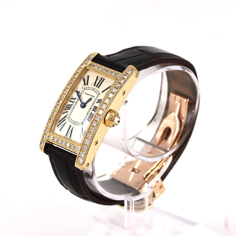 Cartier Tank Americaine SM YG/Cross D WB707231 YG Quartz - Hàng hiệu Authentic 875544