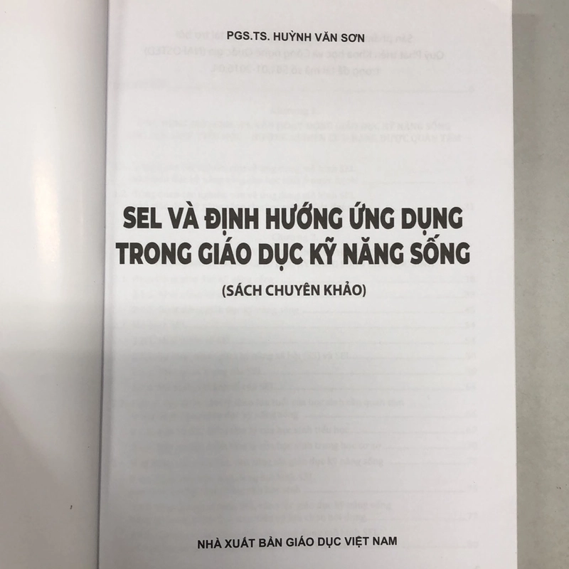 Sel và định hướng ứng dụng trong giáo dục kỹ năng sống (còn mới) 326468