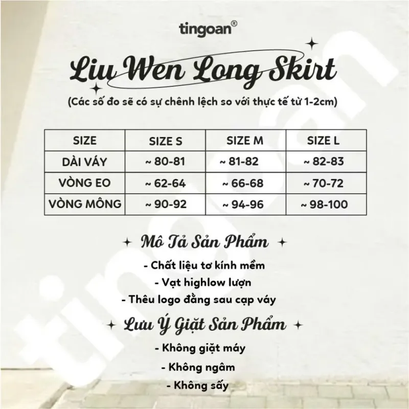 Chân váy dài tingoan mới 100% sz M 702791