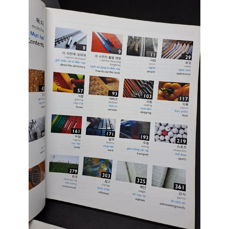 Từ điển Korean vietnamese english mới 90% sách màu HCM1307 911878