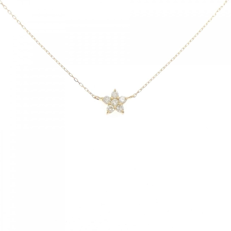 K18YG Hoa Hồng Kim Cương Dây Chuyền 0.10CT - Hàng hiệu Chính hãng 861118