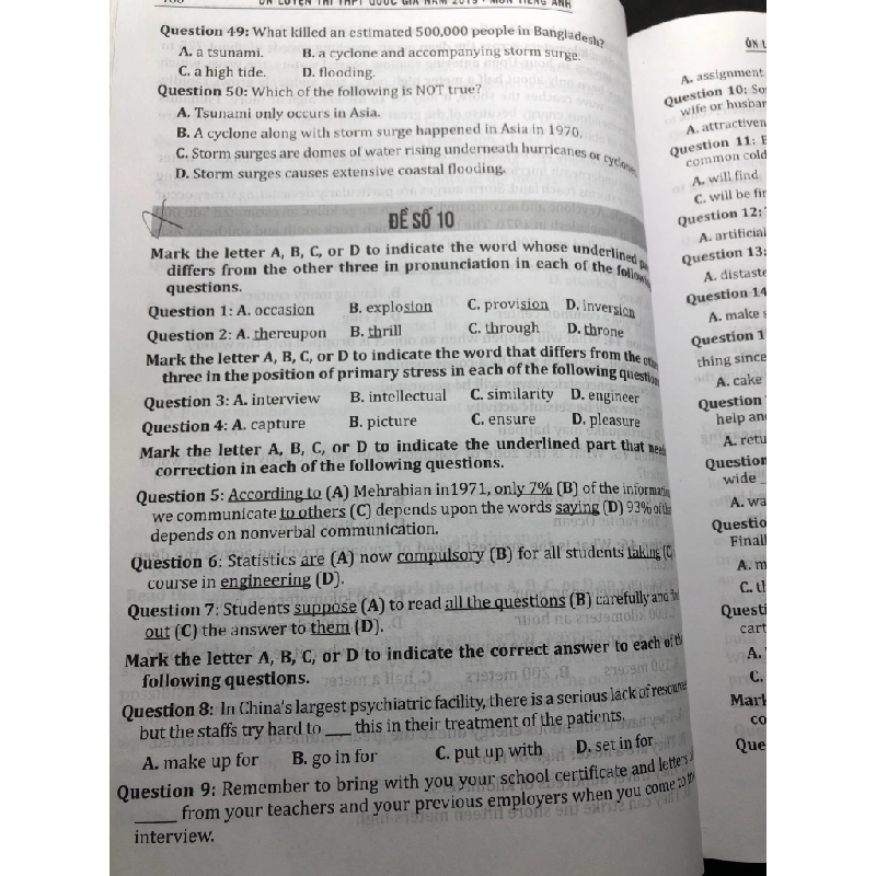 Ôn luyện thi THPT quốc gia năm 2019 môn tiếng anh có đáp án 2018 mới 80% note mực chì Trang Ạnh HPB2808 HỌC NGOẠI NGỮ 351378