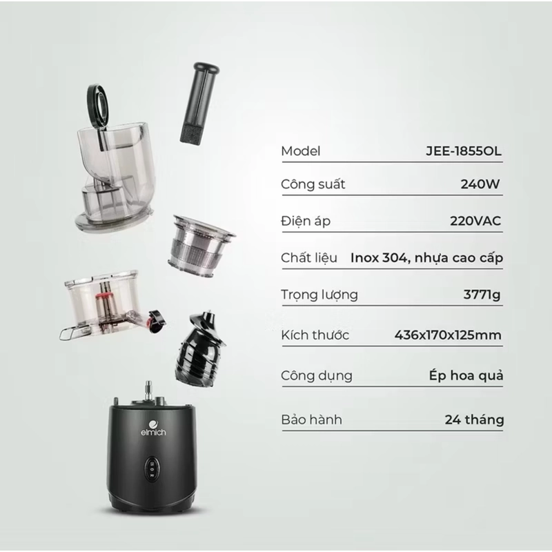 Máy ép chậm trái cây Elmich JEE-18550L 477652