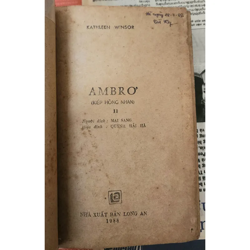 Trọn bộ 2 tập KIẾP HỒNG NHAN - Tác giả Kathleen Winsor 703547