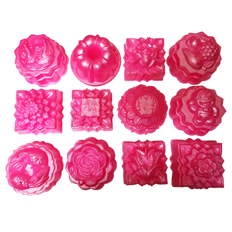 Bộ 10 khuôn rau câu trung thu - Khuôn hồng loại 10 cm - Mã số 1042 336056