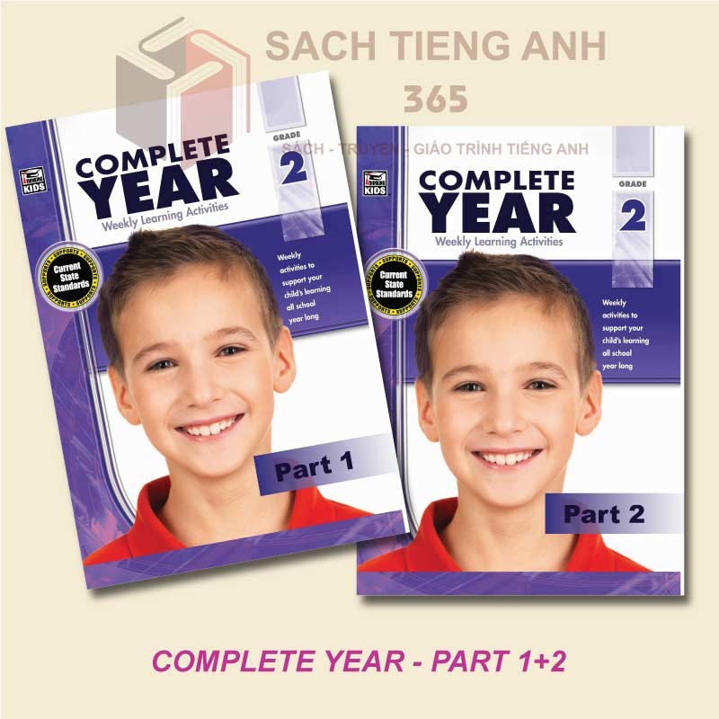 Sách Tiếng Anh - Combo 2 cuốn - Complete Year, Grade K,1,2,3,4,5 cho bé 21785