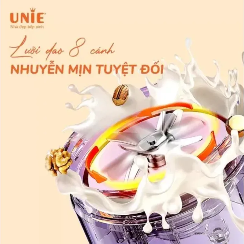 Máy làm sữa hạt UNIE UMB10 dung tích 1L, 8 chức năng xay nấu 574423