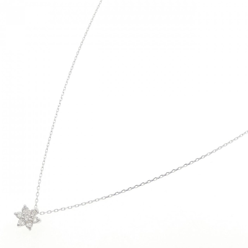 K18WG Hoa Kim Cương Dây Chuyền 0.10CT - Hàng hiệu Chính hãng 862980