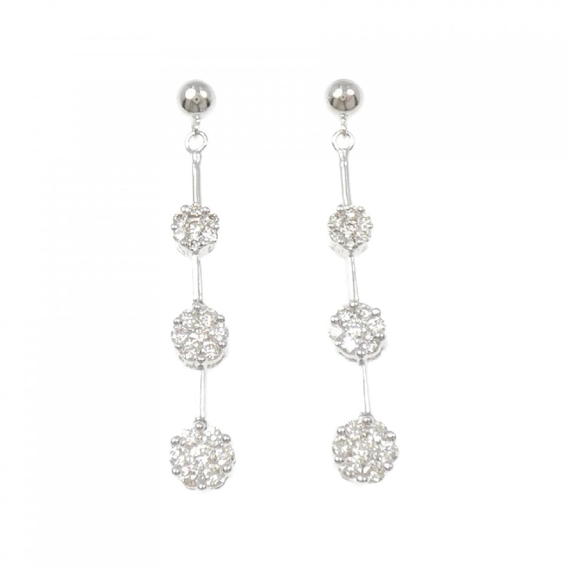 K18WG Bông tai kim cương 1.00CT - Hàng hiệu Chính hãng 865521