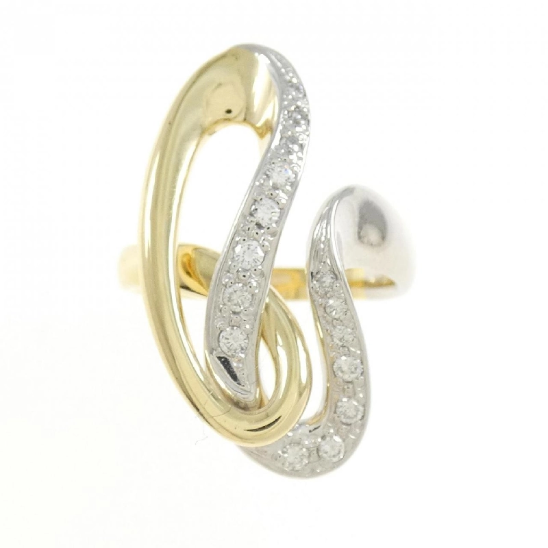 Nhẫn kim cương K18YG/PT900 0.22CT 673345