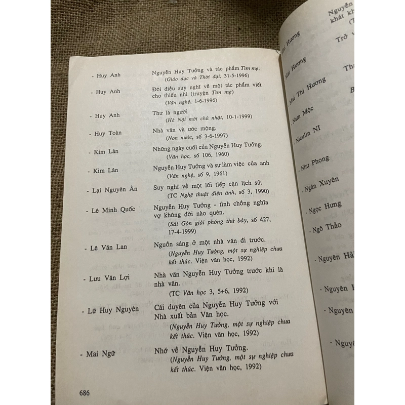 Nguyễn Huy Tưởng : Tác gia và tác phẩm; sách khổ lớn ; 2007 451963