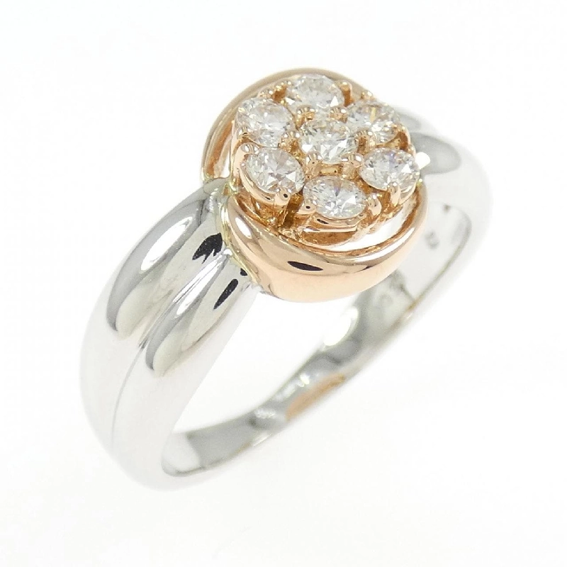 Nhẫn kim cương hoa K18WG/K18PG 0.37CT 668815