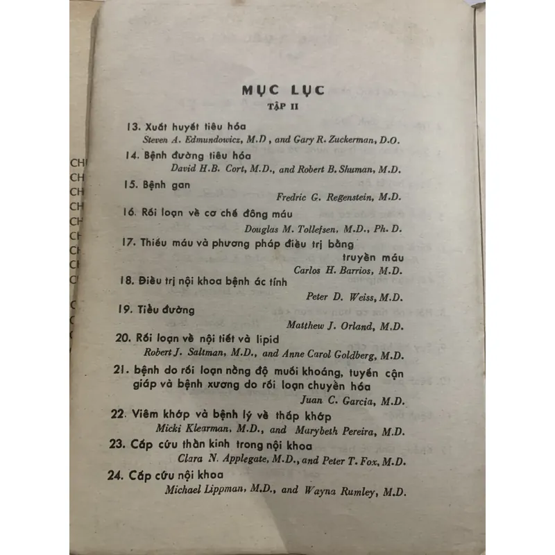 Sổ tay điều trị nội khoa, 2 tập, dịch từ tiếng Pháp, lưu hành nội bộ của Đại học Y dược 707086