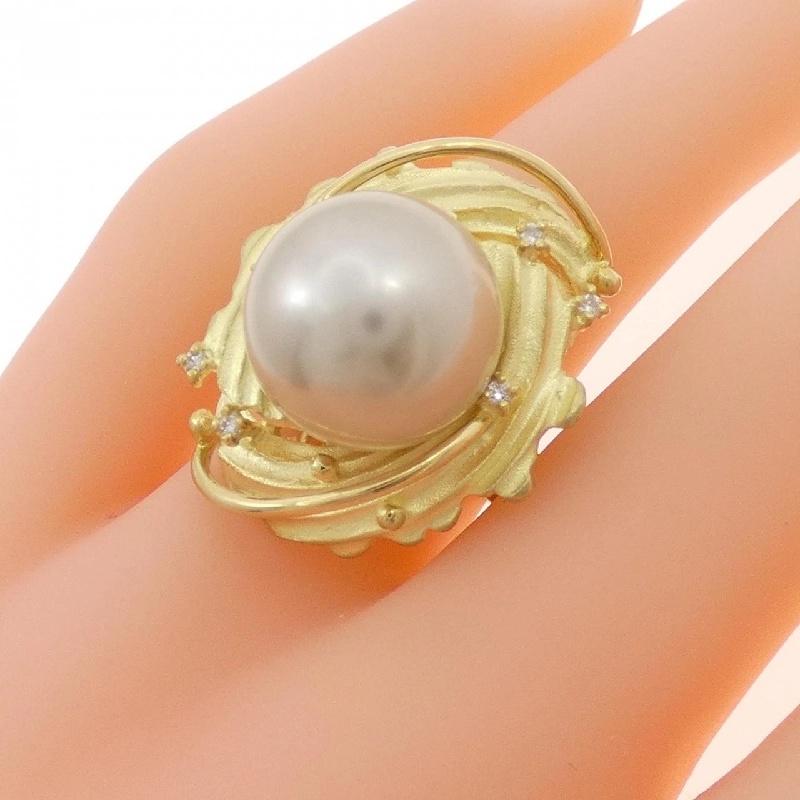 Nhẫn ngọc trai đen K18YG 13.5mm 670178