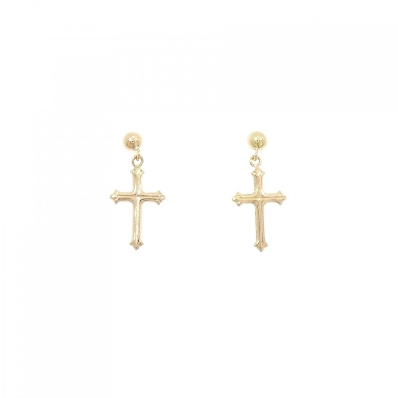K18YG Bông tai hình chữ thập - Hàng hiệu Chính hãng 869807