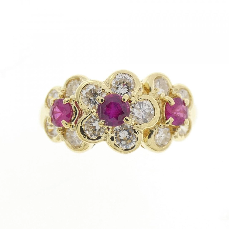 Nhẫn Ruby Hoa K18YG 0.40CT - Hàng hiệu Chính hãng 850298