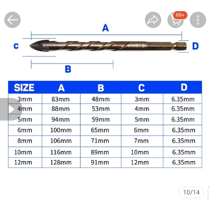 Bộ 7 mũi khoan đa năng chân lục giác 477256