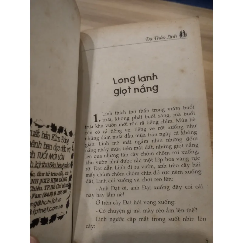 Long Lanh Giọt Nắng của tác giả Dạ Thảo Linh 1025322