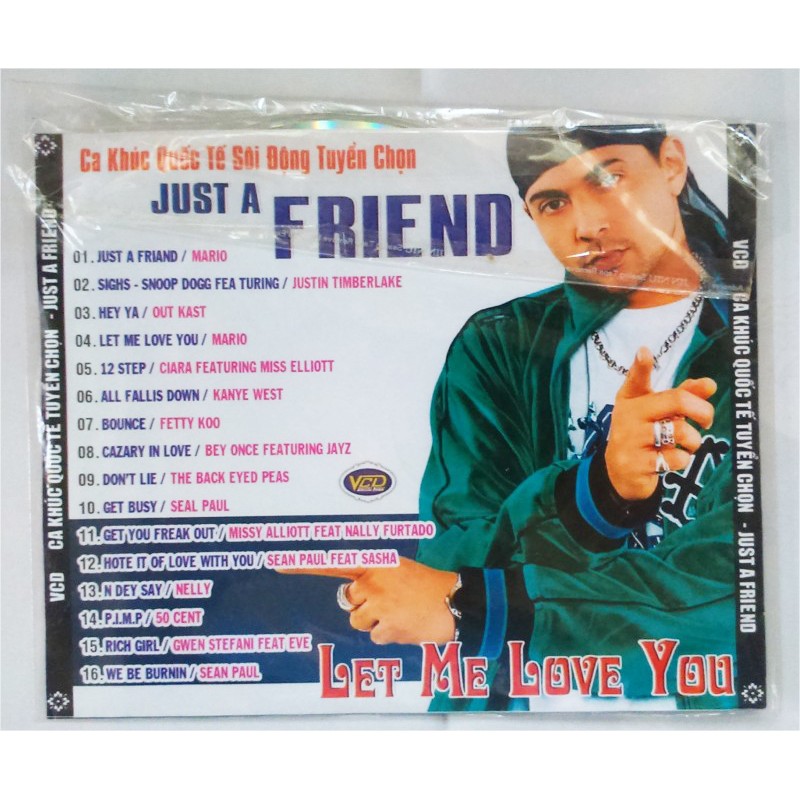 Đĩa VCD ca khúc quốc tế sôi động tuyển chọn  - Just a Friend xưa 10653