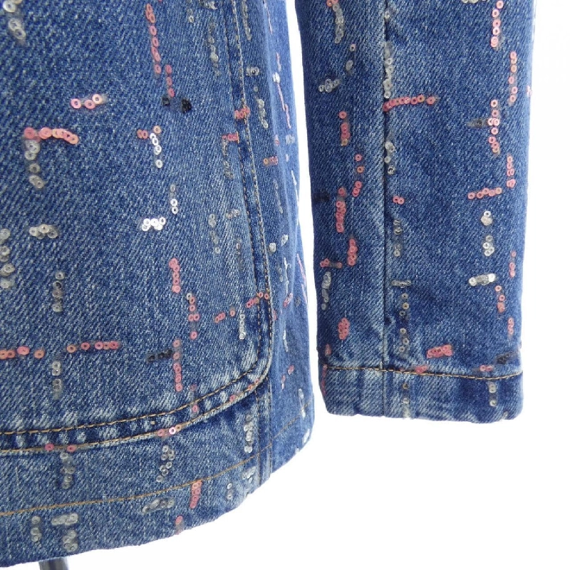 CHANEL METIERS D’ART LOOK 38 P75259V66855 Áo khoác denim - Hàng hiệu Authentic 819532