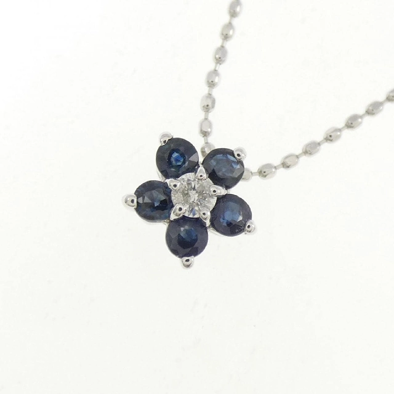 K14WG Hoa Sapphire Dây chuyền - Hàng hiệu Chính hãng 860896