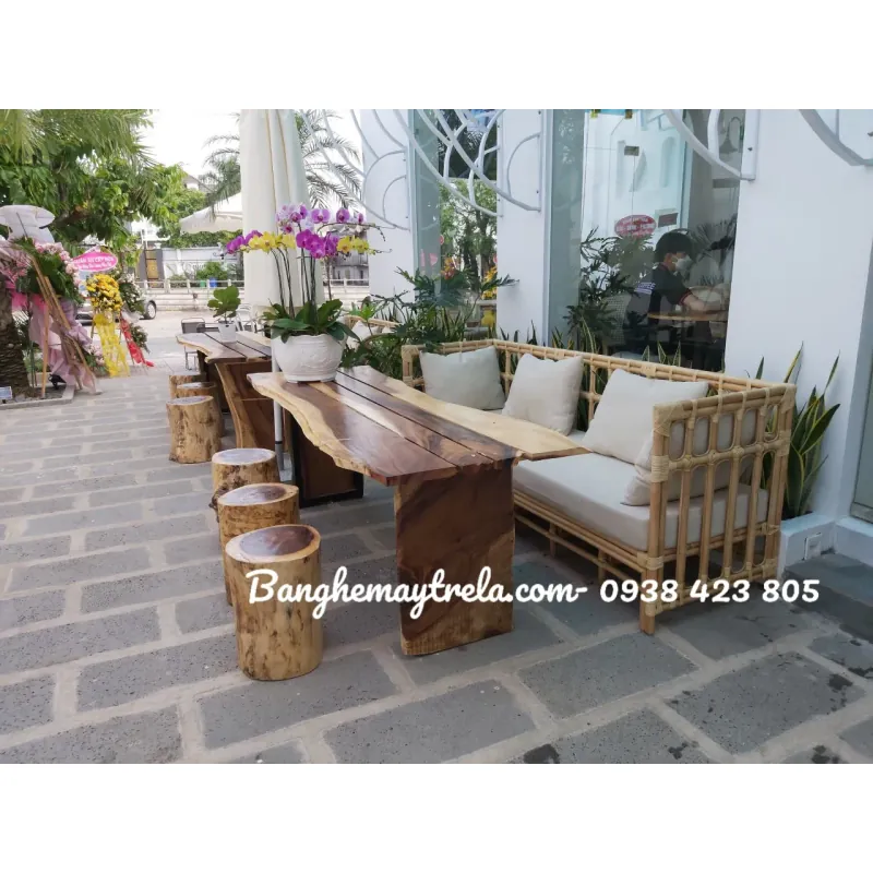 Sofa mây vuông đơn giản 576471