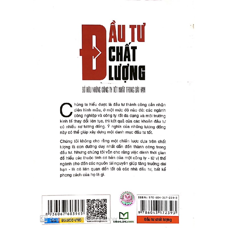 Đầu Tư Chất Lượng - Sở Hữu Những Công Ty Tốt Nhất Trong Dài Hạn - Lawrence A. Cunningham, Torkell T. Eide, Patrick Hargeaves 71532