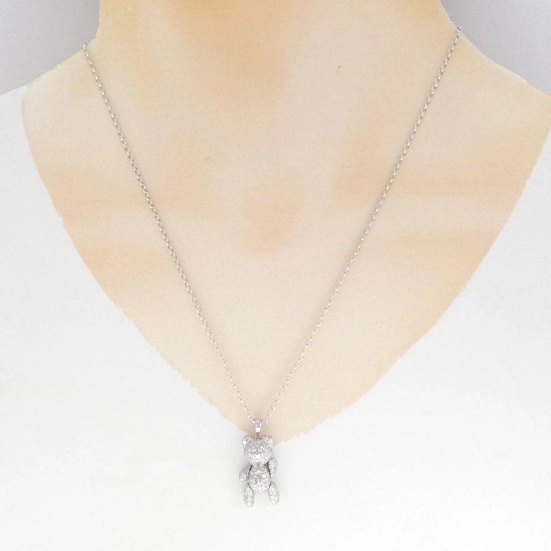 K18WG Bear Diamond Necklace 2.50CT - Hàng hiệu Chính hãng 859798