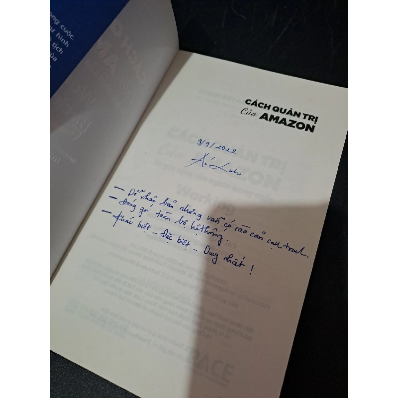 Cách quản trị của Amazon mới 80% bẩn nhẹ, có chữ viết 2022 Colin Bryar & Bill Carr HCM1604 QUẢN TRỊ 925223