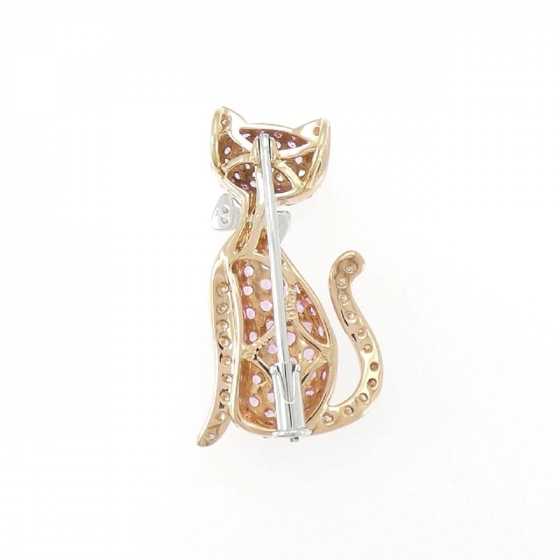 K18PG/K18WG Brooch Hình Mèo Sapphire 1.18CT - Hàng hiệu Chính hãng 872101