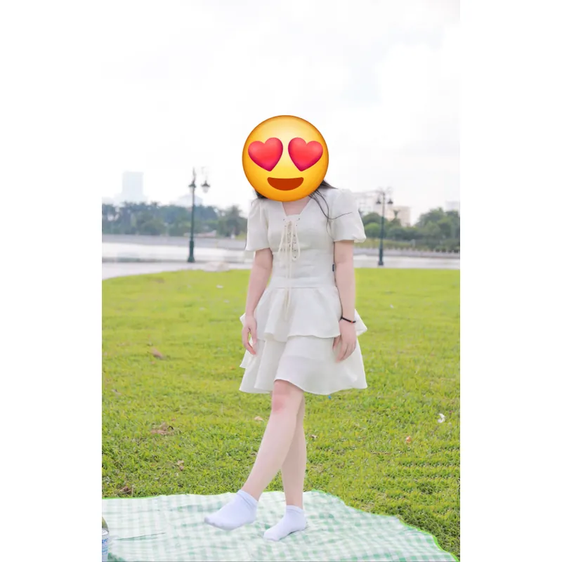 Váy kiểu nữ Twenty Five, size M, màu be, còn mới, chỉ mặc chụp ảnh 1 lần  558850