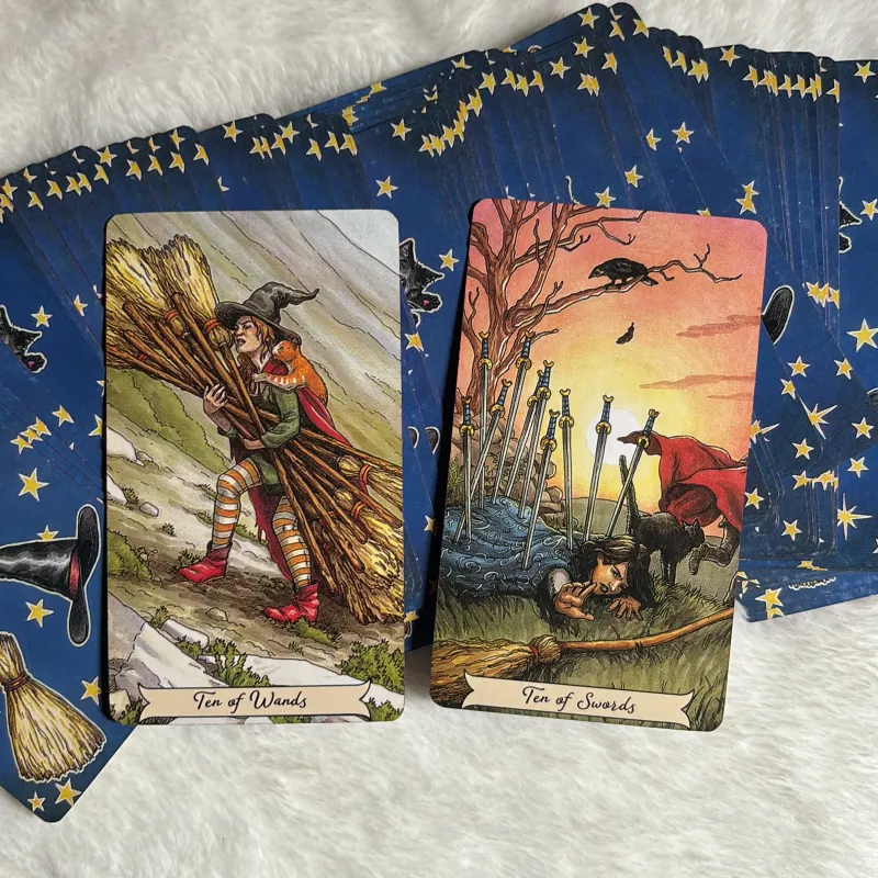 Bộ Bài Everyday Witch Tarot Hộp Thiếc Mạ Cạnh Tím 78 Lá kèm sách hướng dẫn tiếng anhh 751426