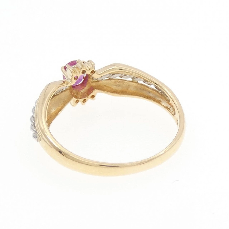Nhẫn ruby K18YG/PT850 0.24CT 668925