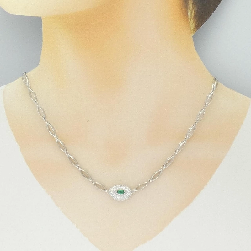 Dây chuyền ngọc lục bảo 0.15CT - Hàng hiệu Authentic 841903