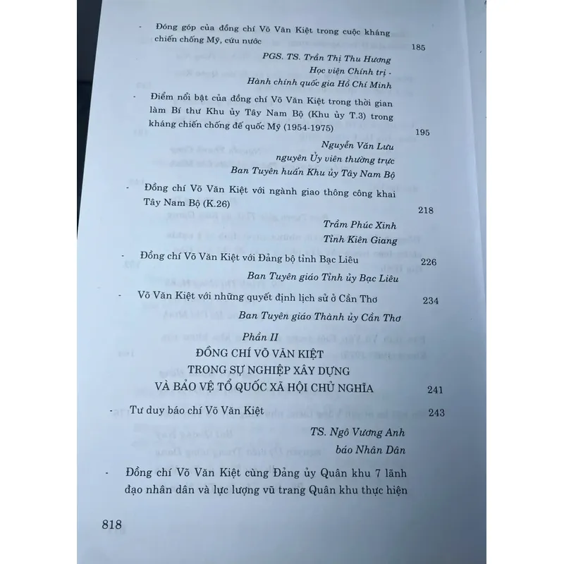 SÁCH ĐỒNG CHÍ VÕ VĂN KIỆT VỚI CÁCH MẠNG VIỆT NAM 730544
