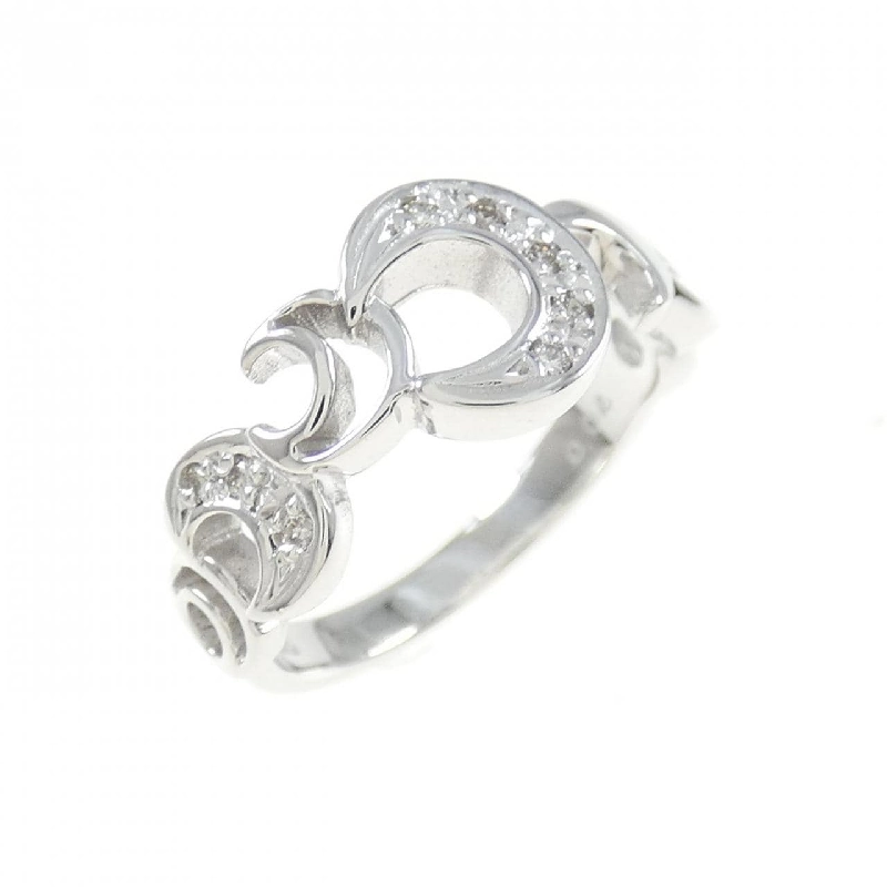 Nhẫn nhẫn hồng kim cương K18WG 0.04CT 670480