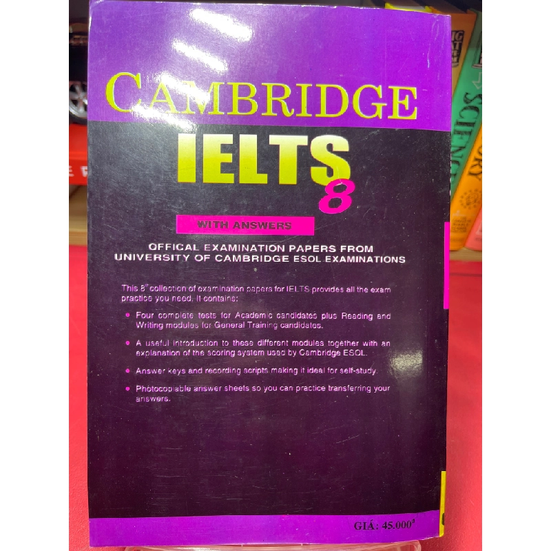 Ielts 8 with answers 2013 mới 75% ố bẩn viền nhẹ bút chì Ths Diễm Ly HPB1905 SÁCH HỌC NGOẠI NGỮ 181098