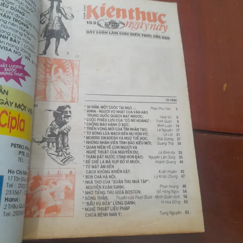 Tạp chí KIẾN THỨC NGÀY NAY số 153 tháng 10-1994 753917