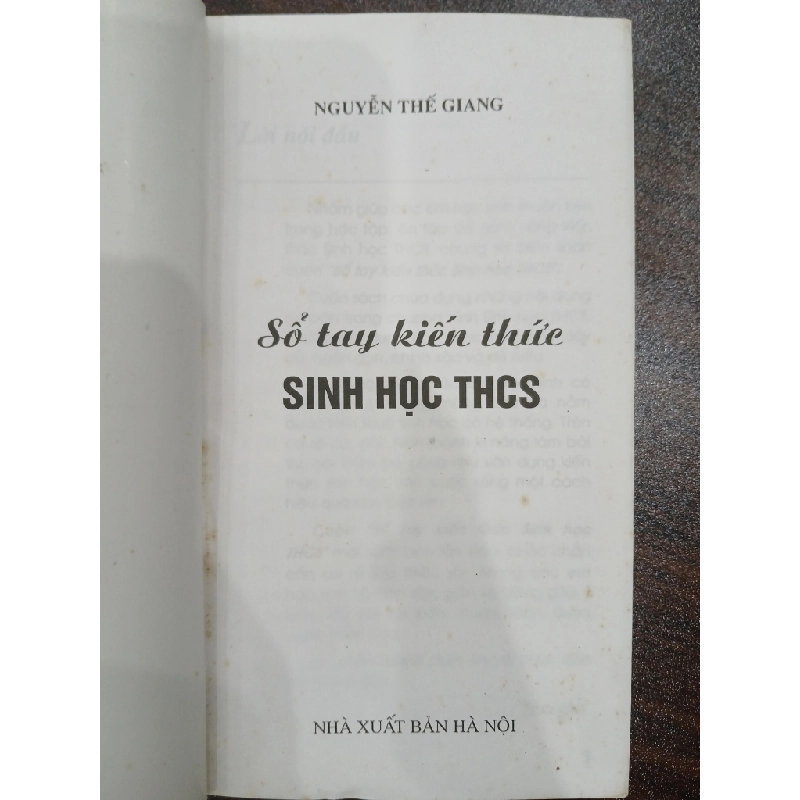 Sổ tay kiến thức Sinh học – THCS 549581