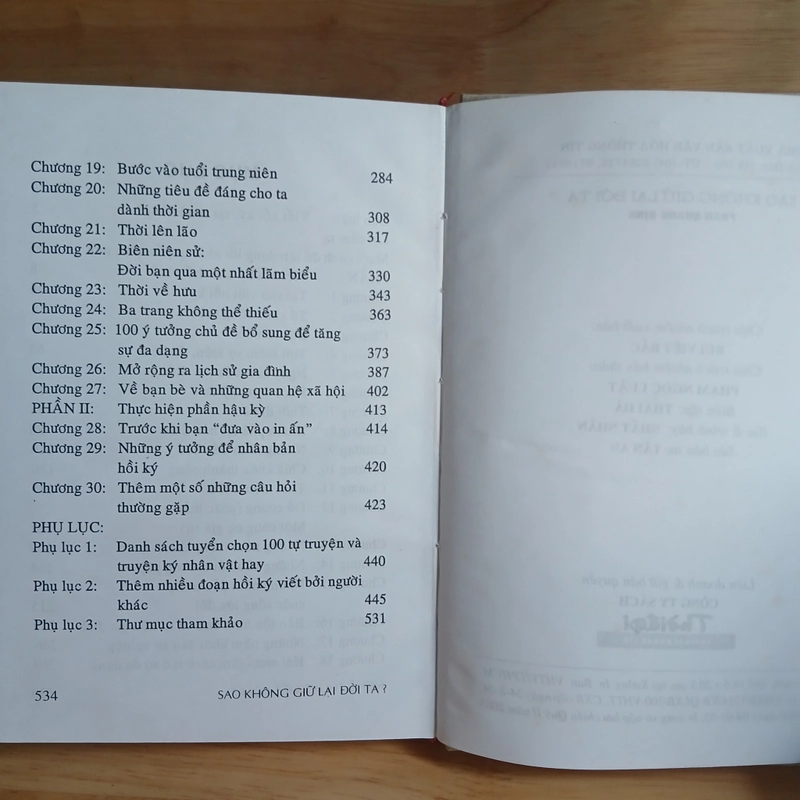 Sao Không Giữ Lại Đời Ta (Nghệ Thuật Viết Hồi Ký) - Phan Quang Định biên dịch 523517