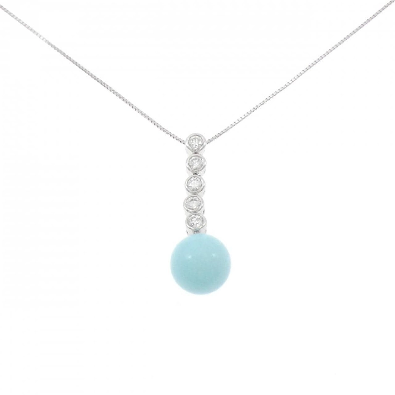 K18WG Mặt dây chuyền Turquoise - Hàng hiệu Chính hãng 856632