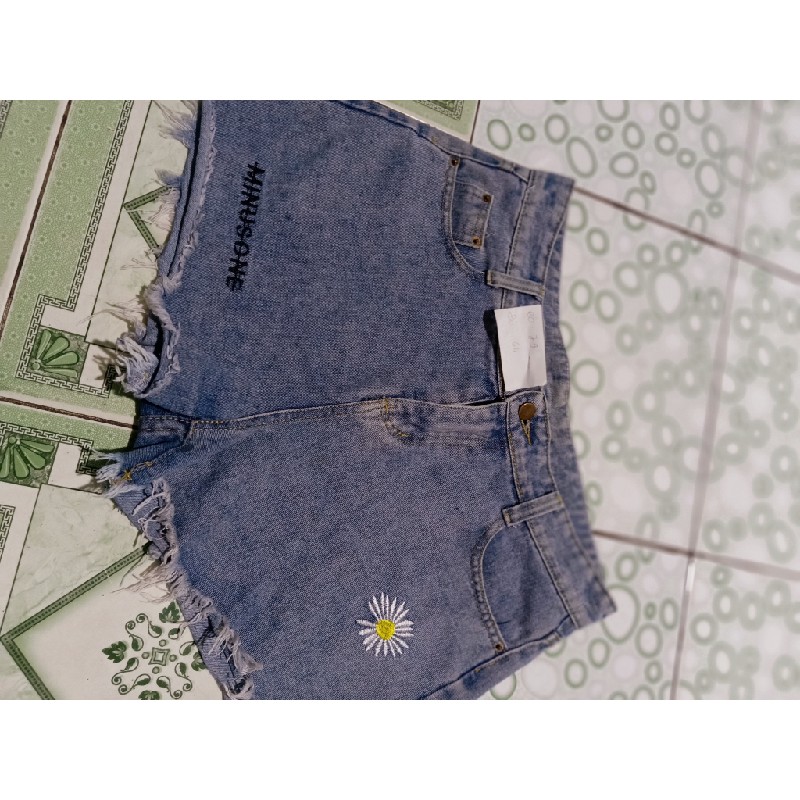 Quần short  jean màu xanh đậm 47019