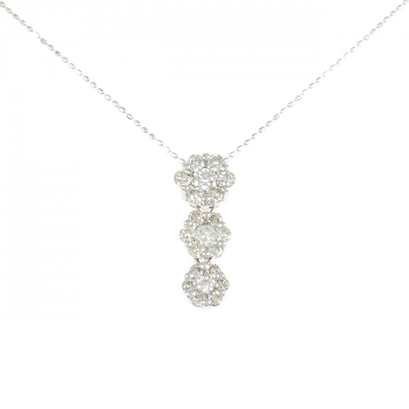 K18WG Hoa Kim Cương Dây Chuyền 1.00CT - Hàng hiệu Chính hãng 857900