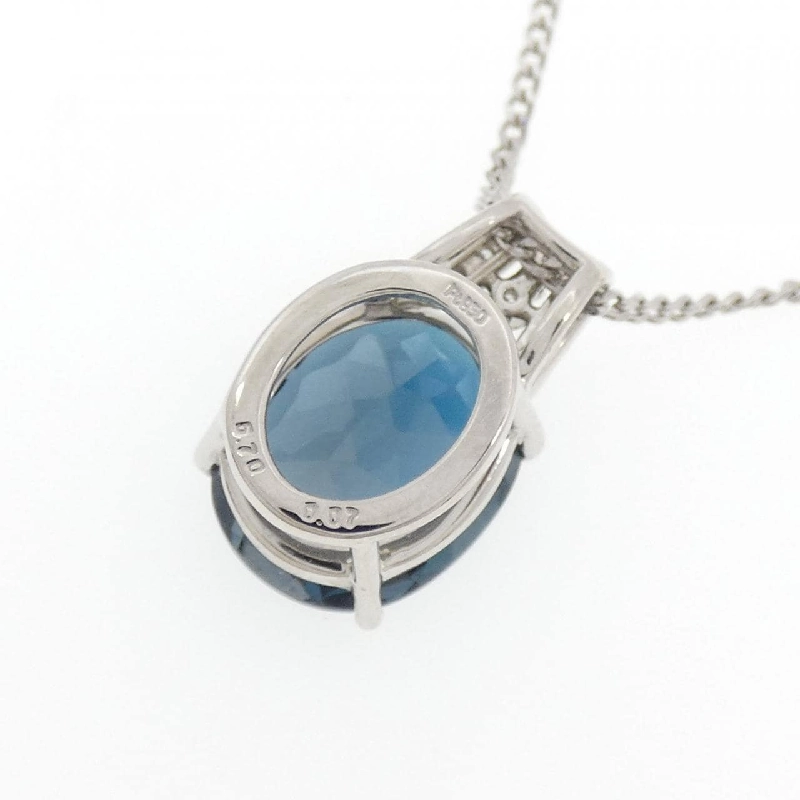 Dây chuyền Blue Topaz PT950/PT850 5.70CT - Hàng hiệu Chính hãng 856923