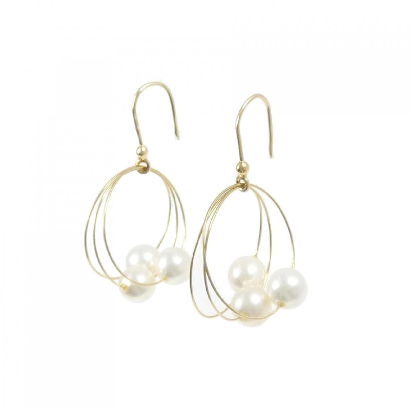 K18YG Bông tai ngọc trai Akoya - Hàng hiệu Authentic 877088