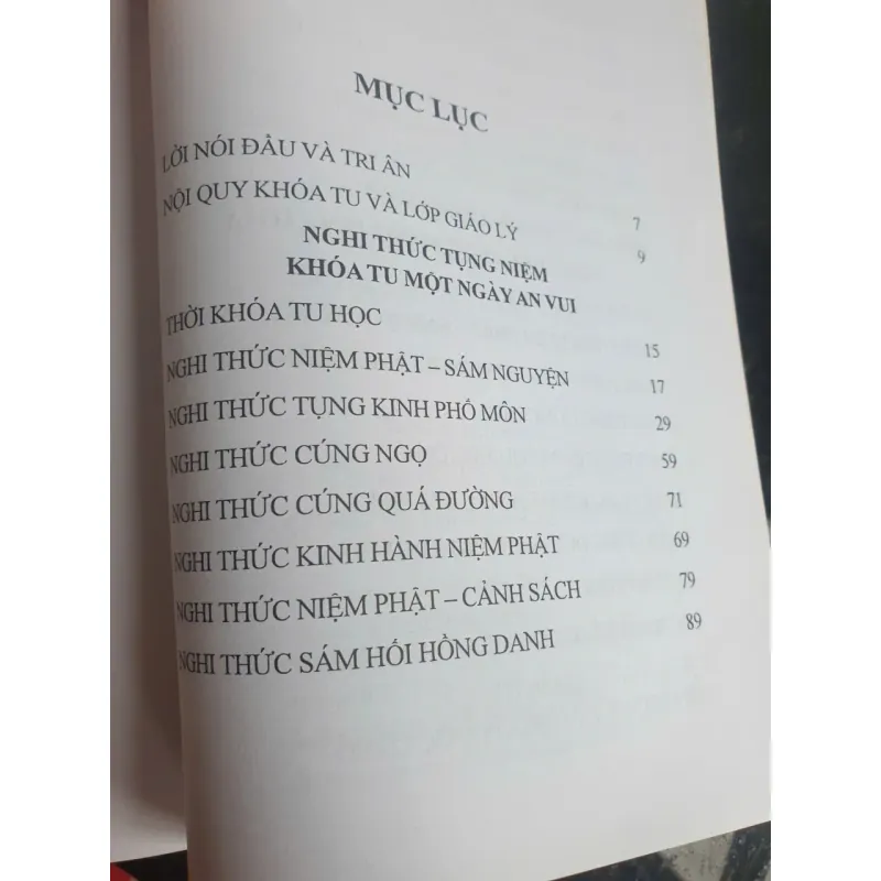 Sách Nghi Thức Tụng Niệm Khóa Tu Một Ngày An Vui - Thích Minh Bảo 680653