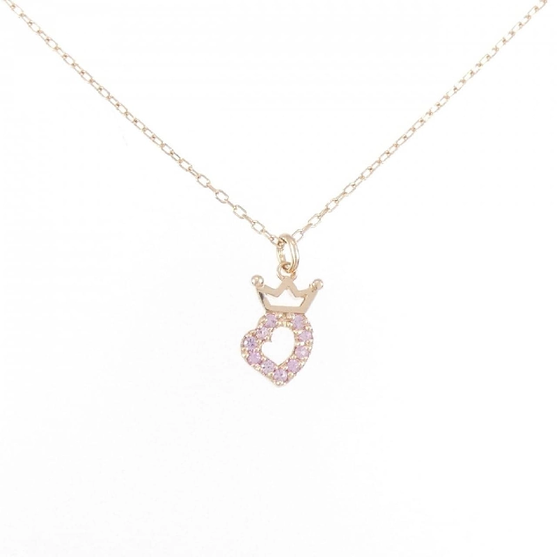 K10PG Vương miện × Trái tim Dây chuyền Sapphire 0.09CT - Hàng hiệu Chính hãng 863366