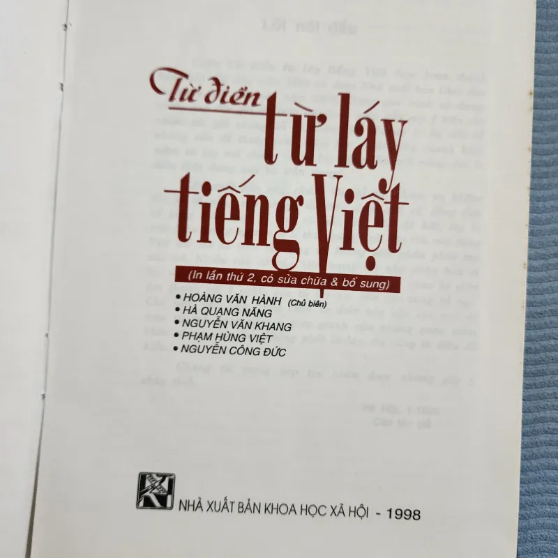 Từ láy tiếng việt | viện ngôn ngữ học | 1998 1002033