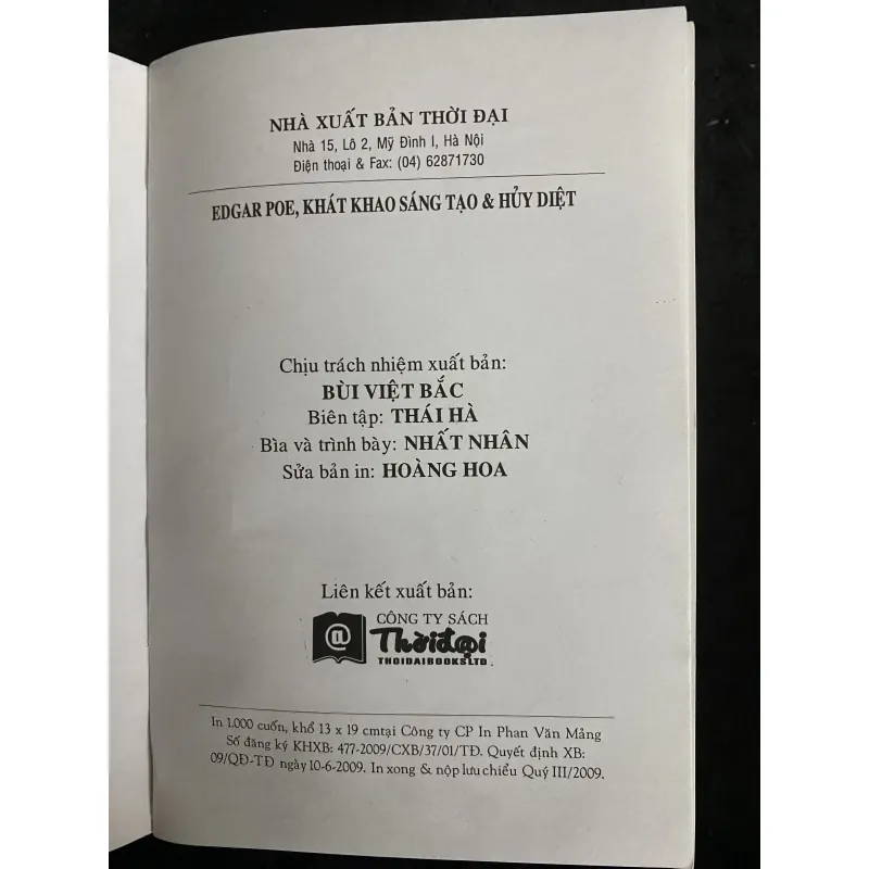 Edgar Poe - Khát khao sáng tạo và hủy diệt.  Tác giả: Jacques Cabau 1030712