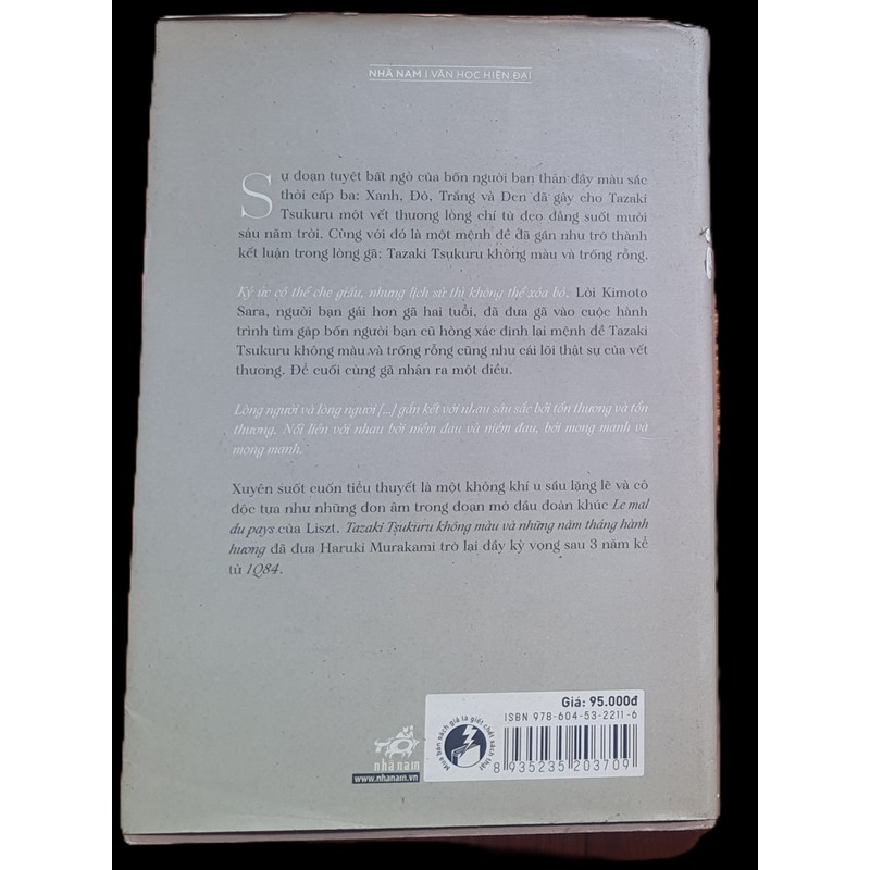 Tiểu thuyết Tazaki Tsukuru không màu và những năm tháng hành hương- Haruki Murakami"  145158